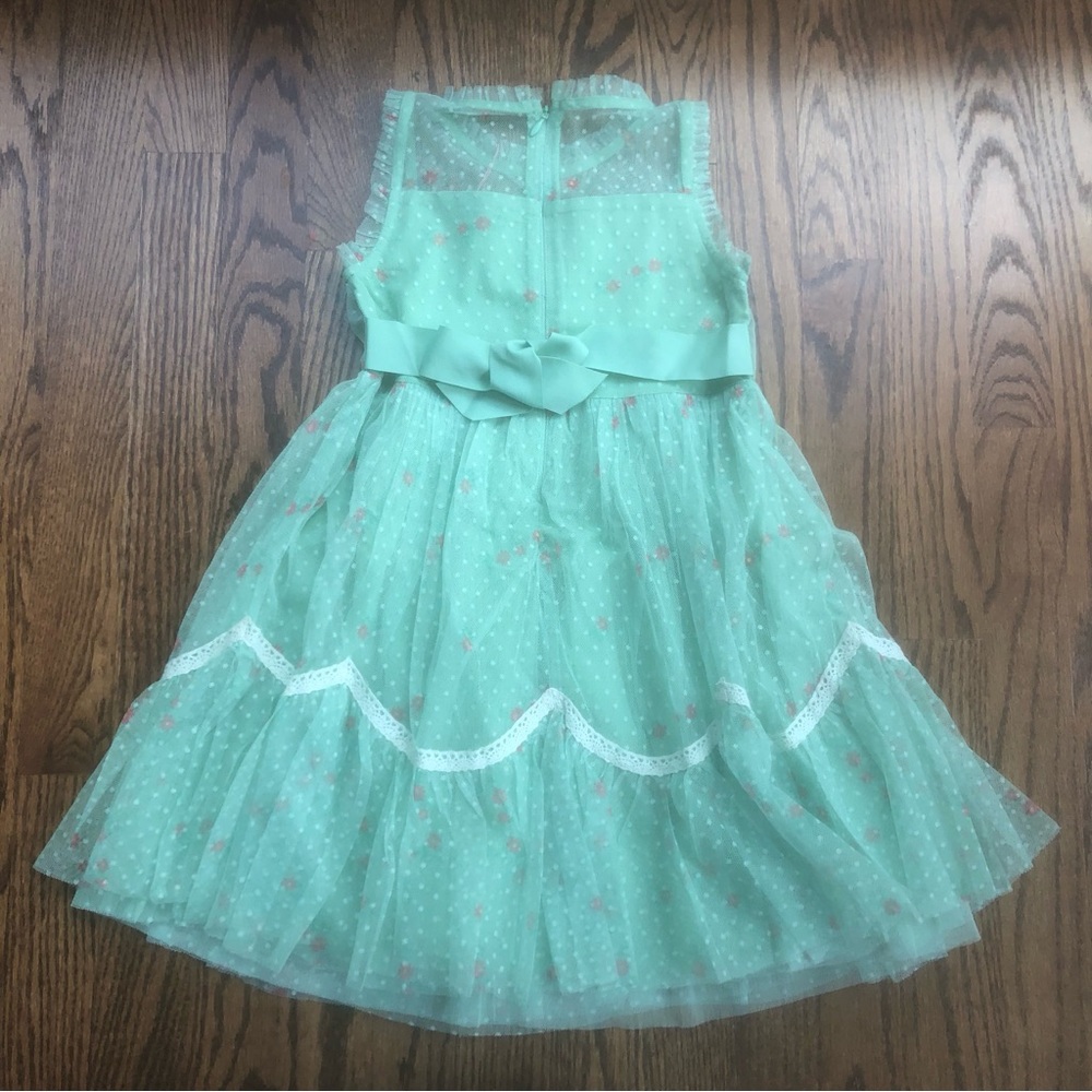 NEW Mini Boden Scallop Hem Tulle Dress in Pistachio Green 3-4 Years - Picture 3 of 8